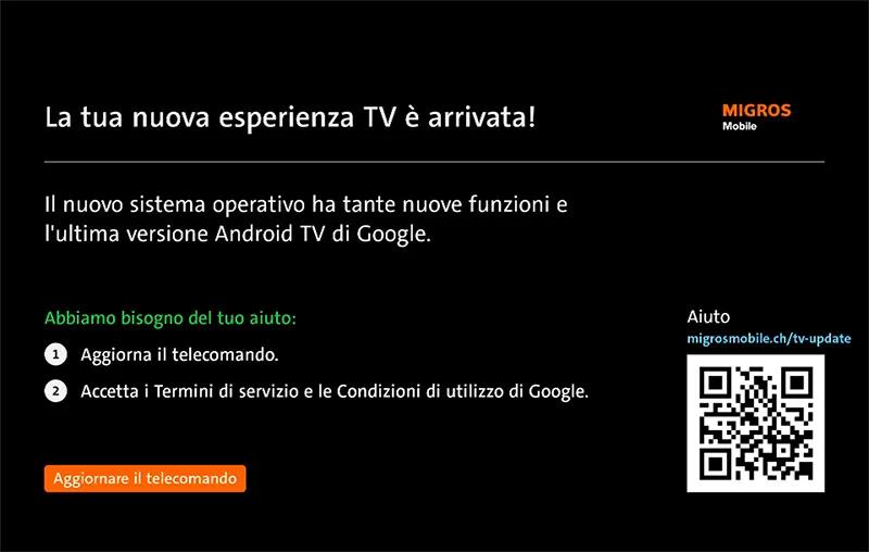 Migros TV Aggiornamento
